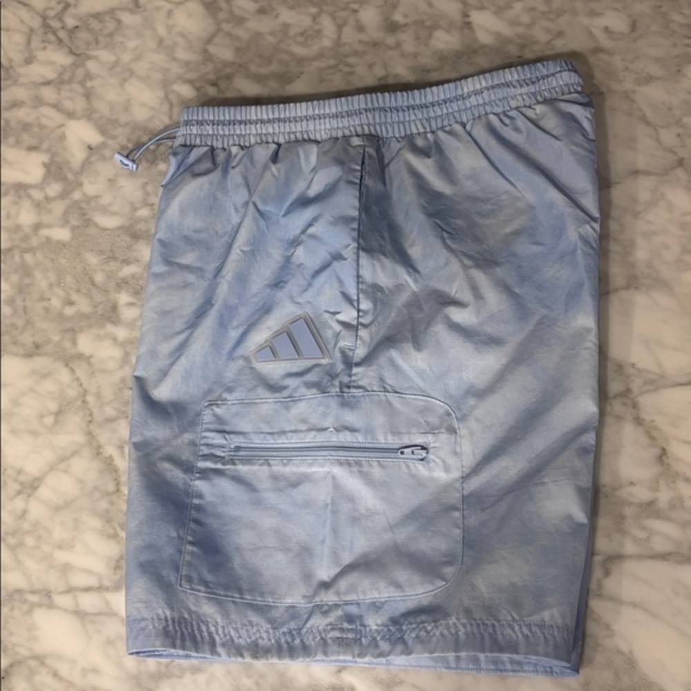 Light Blue Athletic Cargo Shorts